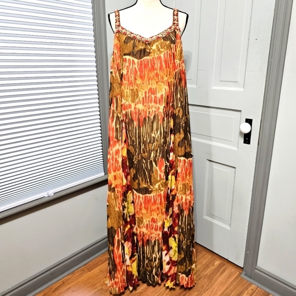 Midnight Velvet Beaded Bohemian Maxi Dress